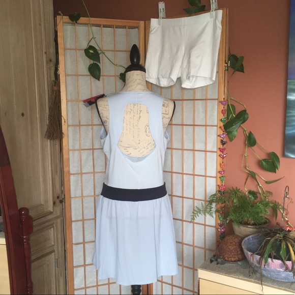 NWT ASICS Tennis Dress Soft Sky Blue W Shorts Athleticwear Large - Picture 6 of 13